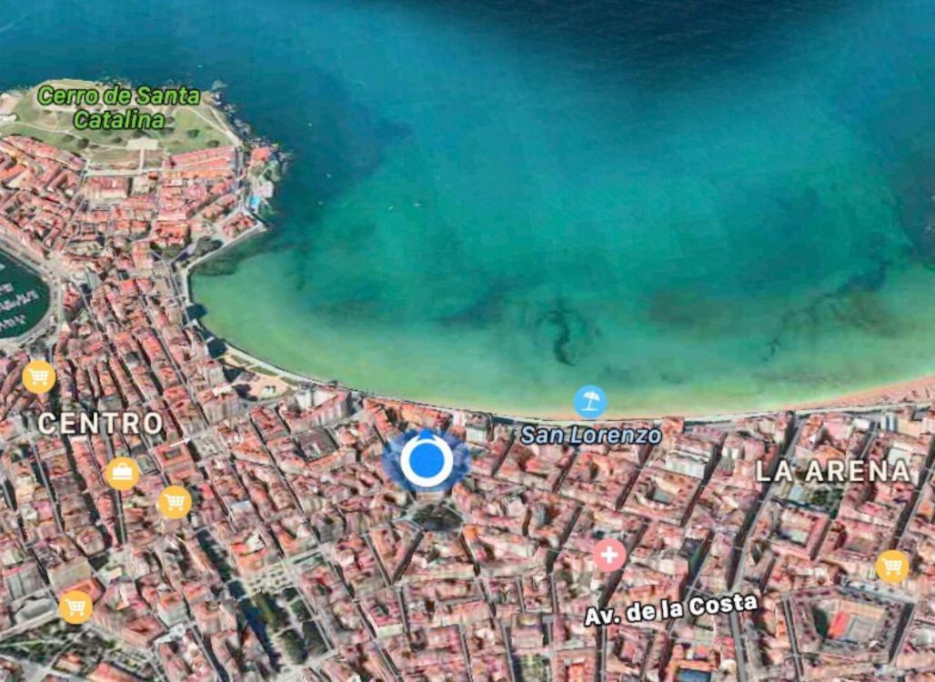 Atico Marques Vistas Al Mar - Garaje Opcional Lägenhet Gijón Exteriör bild