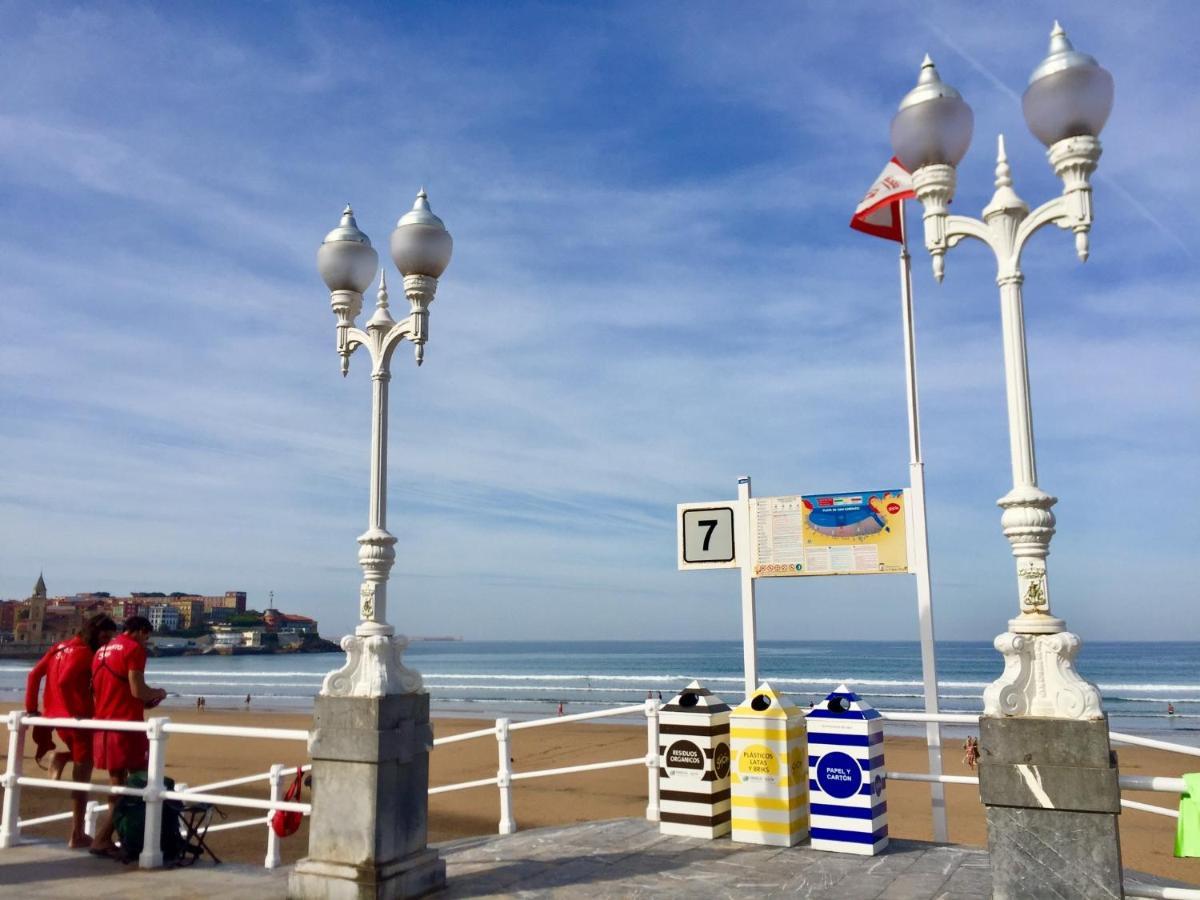 Atico Marques Vistas Al Mar - Garaje Opcional Lägenhet Gijón Exteriör bild