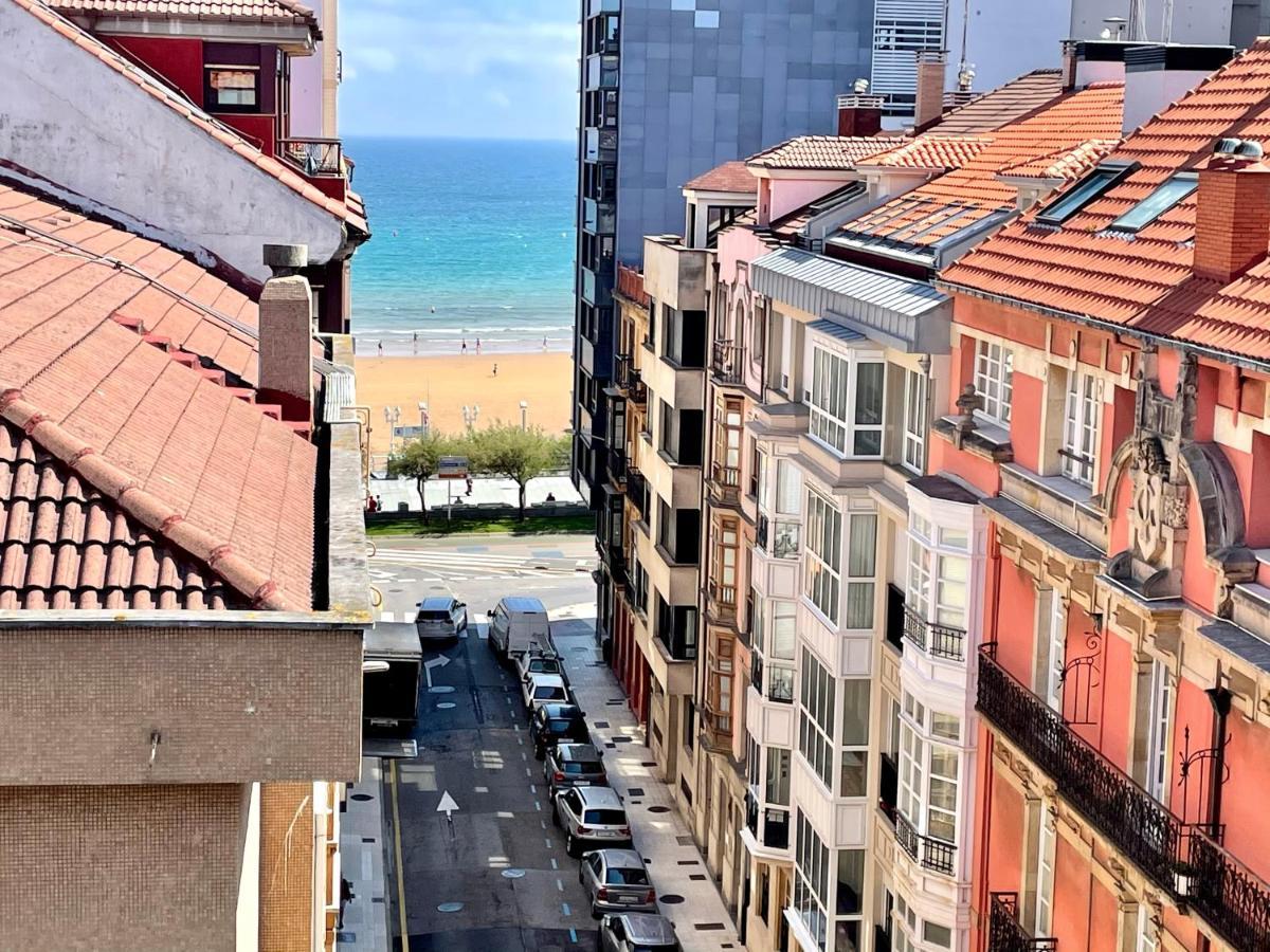 Atico Marques Vistas Al Mar - Garaje Opcional Lägenhet Gijón Exteriör bild